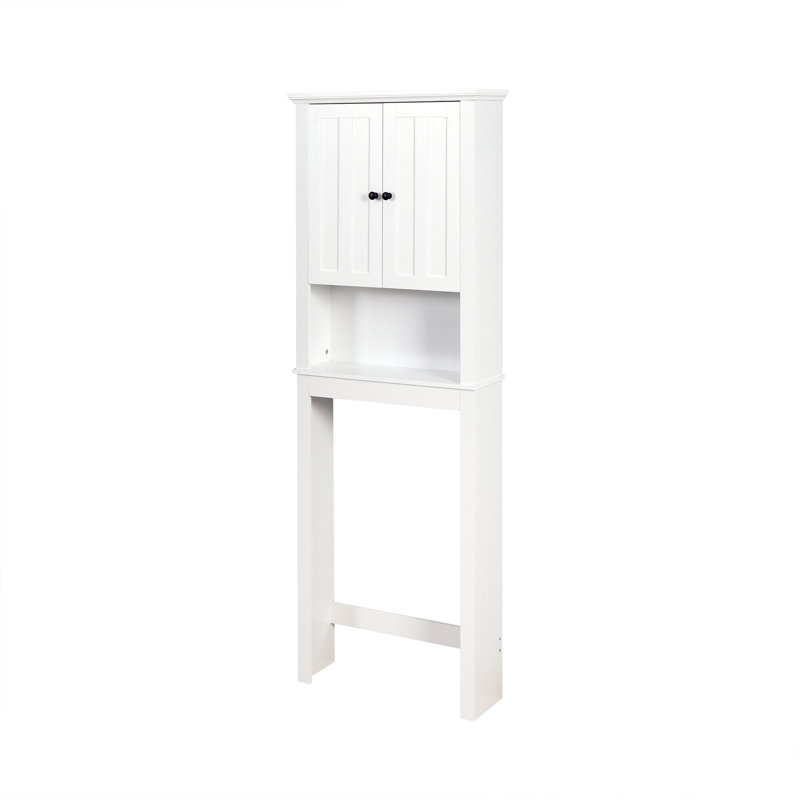 Armoire de rangement pour salle de bain en bois au-dessus de la toilette avec tablette réglable 23,62 x 7,72 x 67,32 po