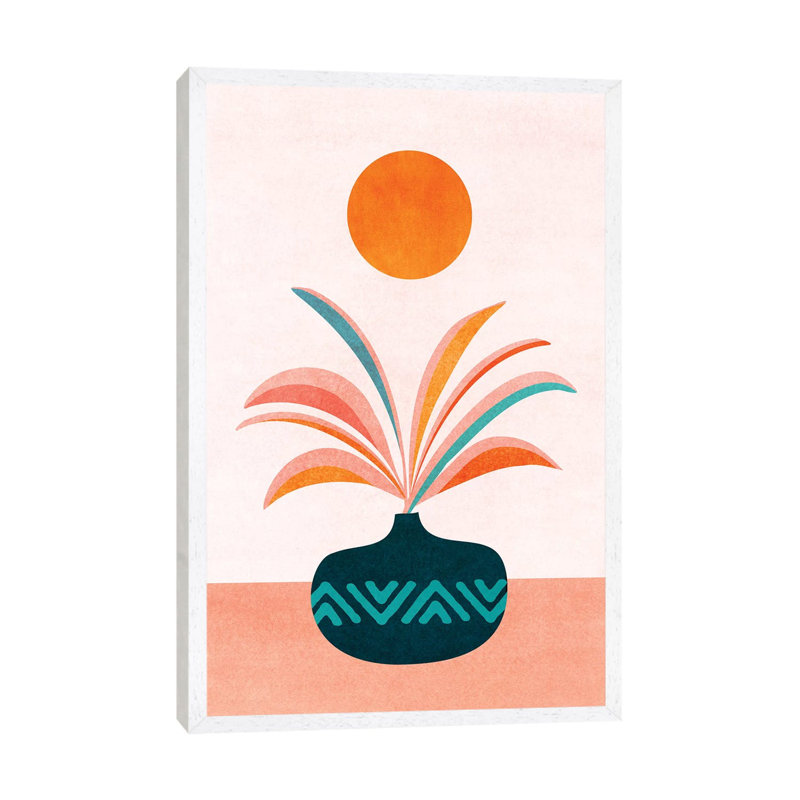 Sun Worship - Print on Canvas, White Framed, 101.6 cm H x 66.04 cm W
