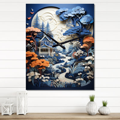 Horloge murale Farmhouse Nostalgic Retreat Papercut