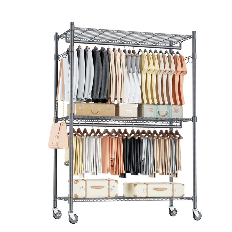 Portable Clothes Hanger, Matte Black