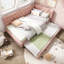 Upholstered Daybed With Pull-out Trundle, Single Sofa Bed With Slatted Frame (no Mattress)-124966496
