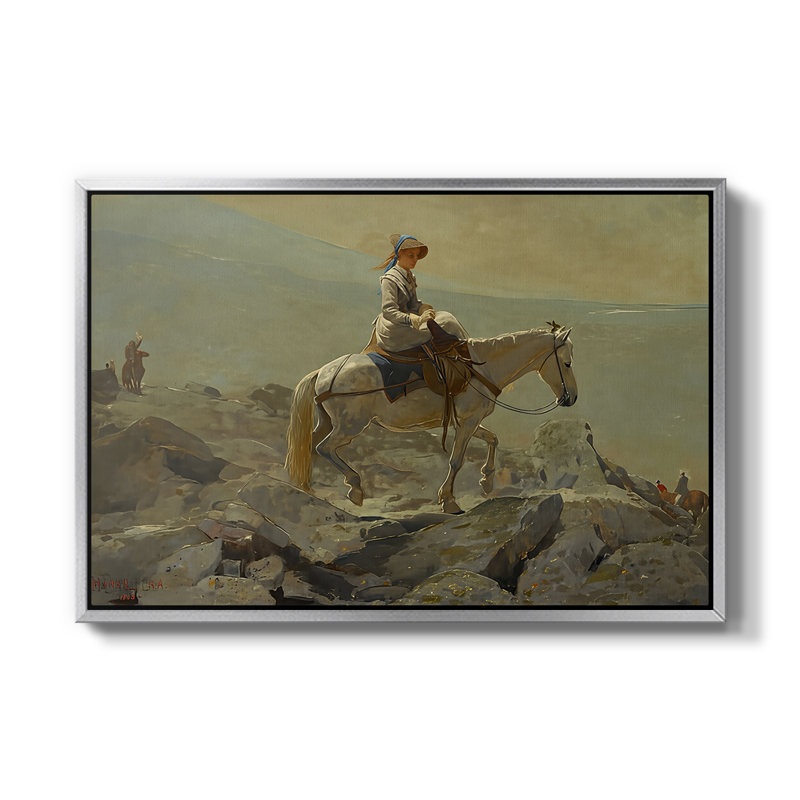 The Bridle Path, White Mountains, 1868 - Winslow Homer, toile tendue avec châssis, 16 x 24, Noyer
