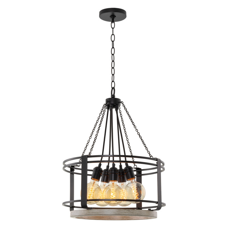 Abdelrhman 5 - Light Dimmable Drum Chandelier