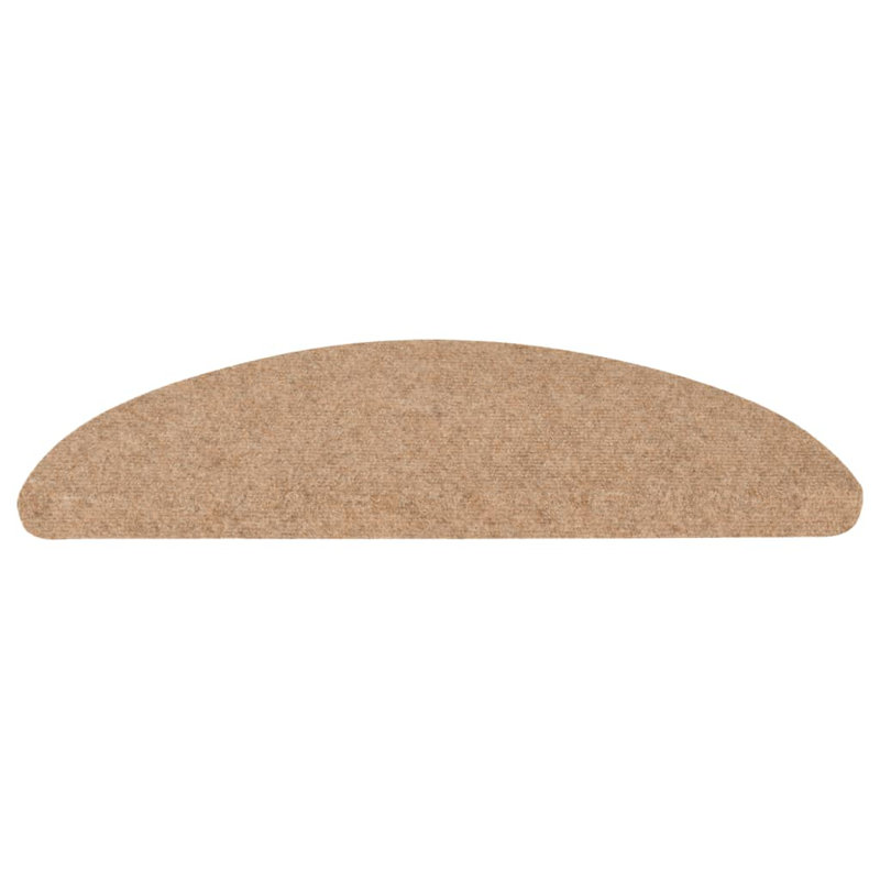 Llareli Stair Tread, Half-Round 17cm x 56cm, Beige