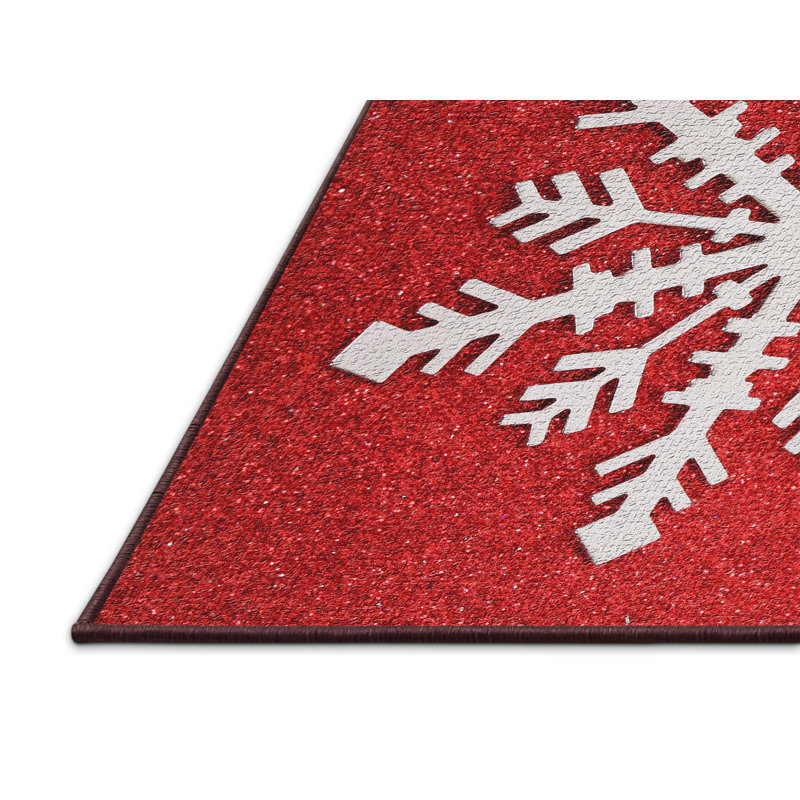 Tapis de noël zone rouge, Rectangle 3 pi x 5 pi