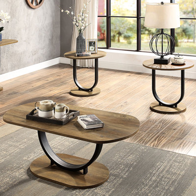 Table basse 3 pièces de style industriel Quest