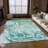 Washable Floral Indoor / Outdoor Rug-1336922801