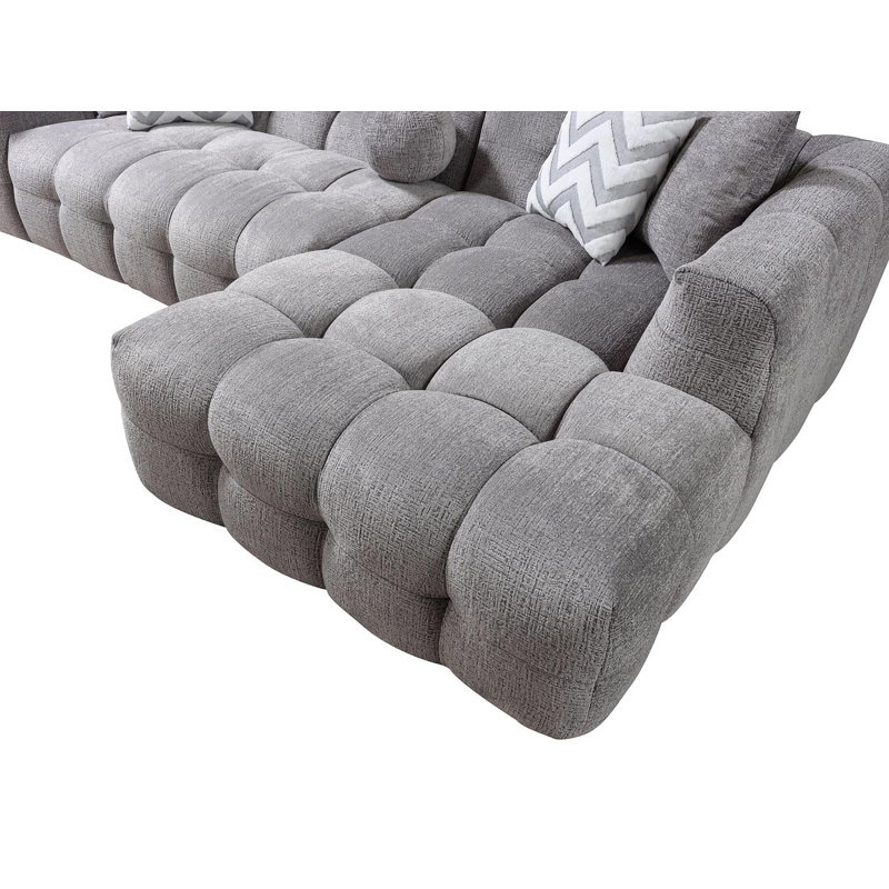 Canapé modulaire Ivon Boucle RAF, Boucle gris