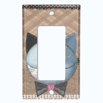 Plaque murale berçante patchwork 1 bouton