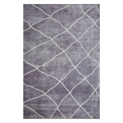 Tapis 100% polyester de qualité supérieure, 6,9 x 10,2 pi | 1850 g / m², hauteur de poils de 0,2 po | Polyester recyclé dessous | Lavable à la machine à 30 ° C | Conception douce, durable et écologique pour les espaces de vie modernes