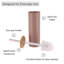 Ensemble de brosse et porte-toilette en métal avec couvercle en bambou-113778047