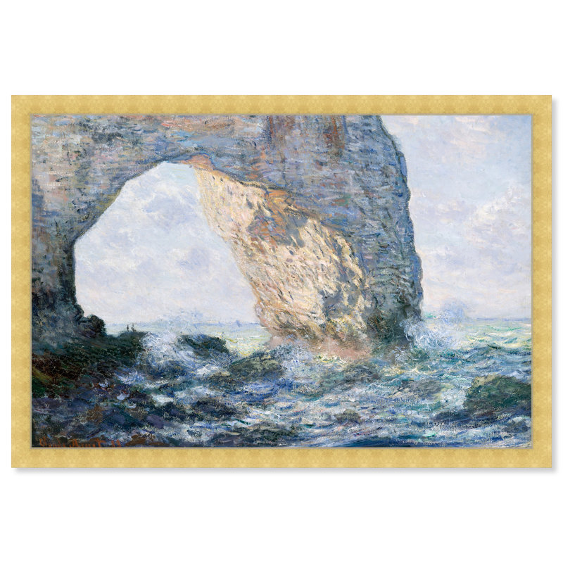Classic Ocean Scene par - reproduction de cadre photo, H 12 po x l 17 po, Doré