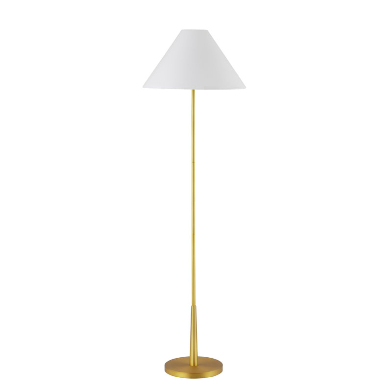  Luca 60.5" Floor Lamp with Linen Shade, Gold (Set of 2)