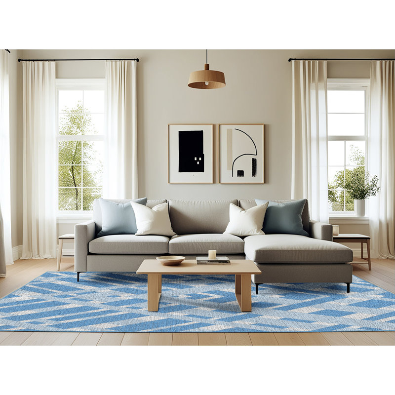 Geometric Indoor Rug, Rectangle 6' x 9'