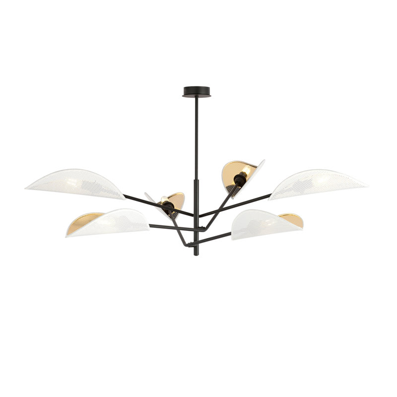 Wilbrecht 6 - Light Chandelier, White/Gold