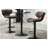 Galilea Swivel Upholstered Adjustable Height Counter Stool
