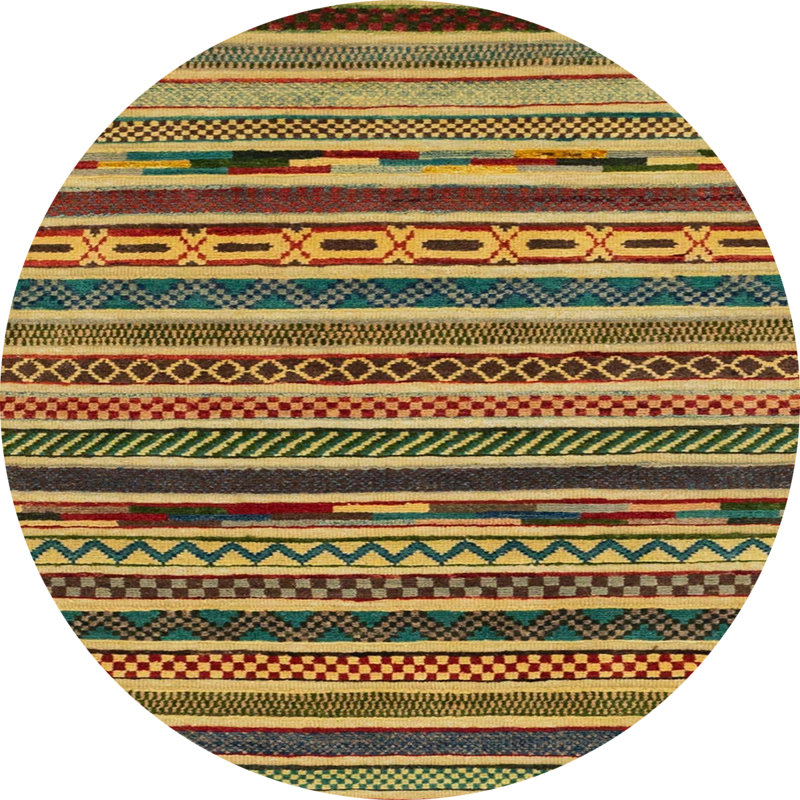 Abstract Indoor Rug, Round 7'