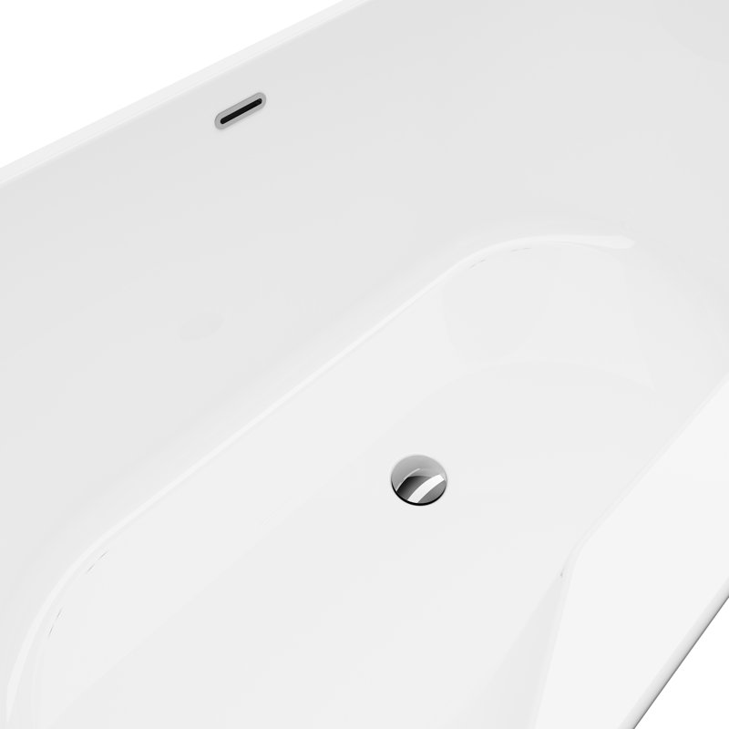 Xeden 62'' x 31.5'' Soaking Acrylic Bathtub
