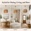 Lustre en rotin Boho
