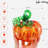 Handmade Glass Pumpkins Table Top Home Decor (Squat, Orange)