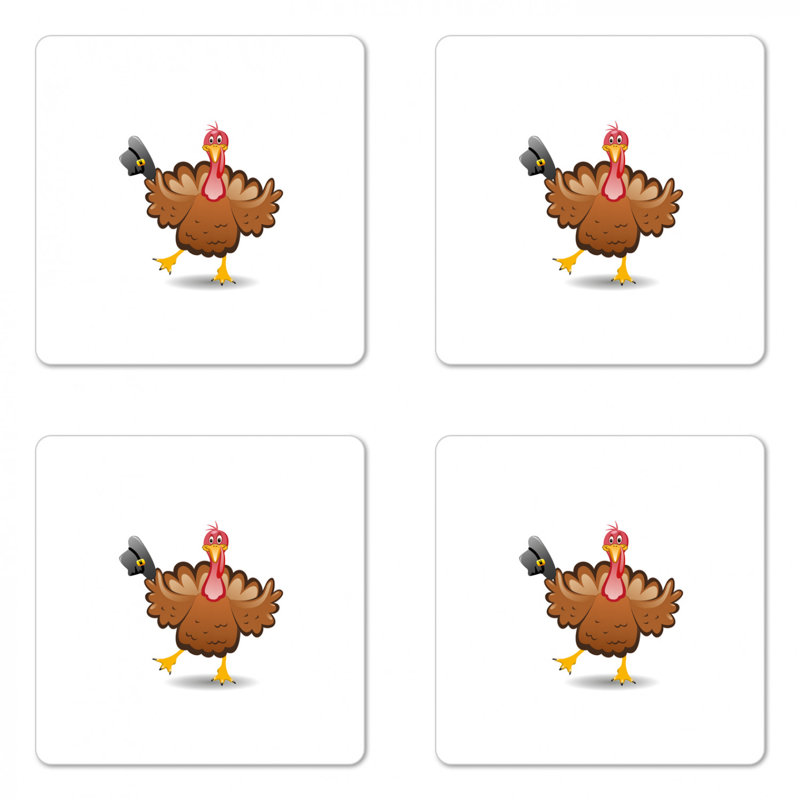 Square 4 Piece Coaster Set