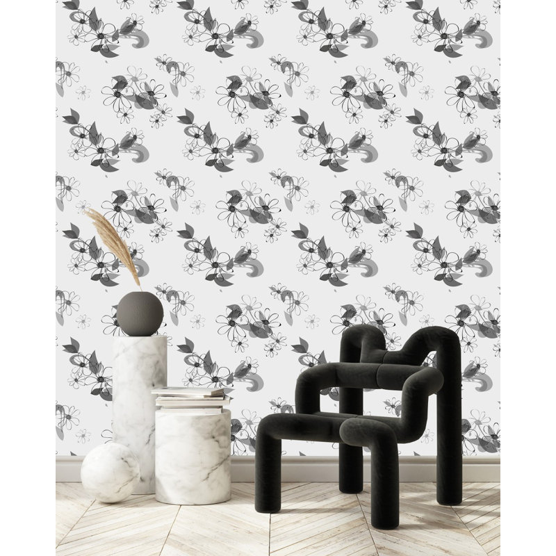 Panneau de papier peint floral L 18,75 pi x l 25 po