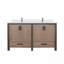 Ensemble de meuble-lavabo double l 60 po x P 22 po avec comptoir en quartz blanc et robinet