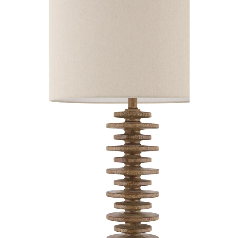 Lampe sur pied Traditional, Tanné, Brun