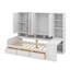 Lit de jour en bois avec trois tiroirs, rangement combiné, bureau et système d'étagères-800983315-800983314