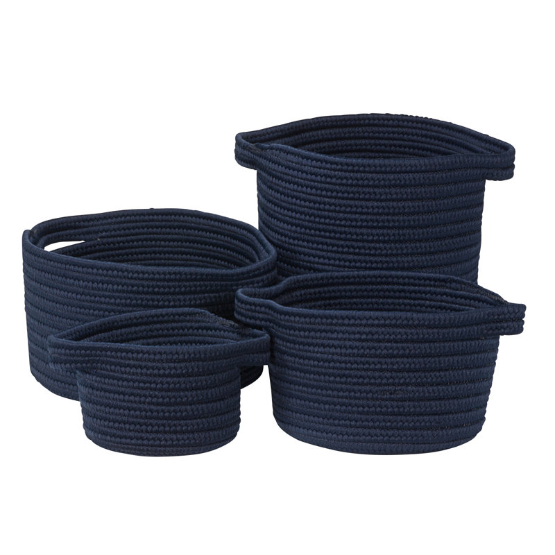 Ensemble de 4 paniers de rangement Vintage, Marine