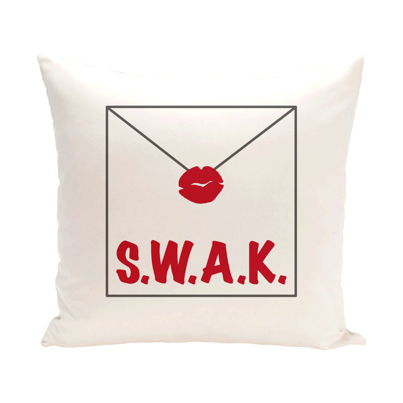 Valentine's Day Reversible Throw Pillow, Red, 20" H x 20" W