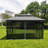 Outdoor Patio Gazebo Canopy Tent With Ventilated Double Roof And Mosquito Net(Detachable Mesh Screen On All Sides),Suitable For Lawn, Garden, Backyard And Deck