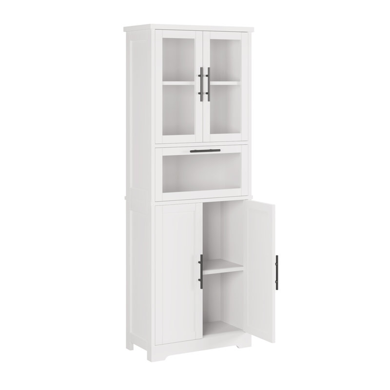 Armoire de rangement haute 67 po, Blanc