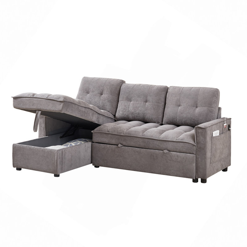 Canapé modulaire Avital, Chenille grise foncée