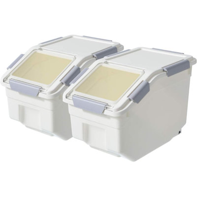 2 Pack Dog Food Storage Container With Scoop,Large Airtight Pet Dog Food Bin,Container For Dog Treats Rice,Dog Cat Dry Food Bin,Baking Supplies,Flour,