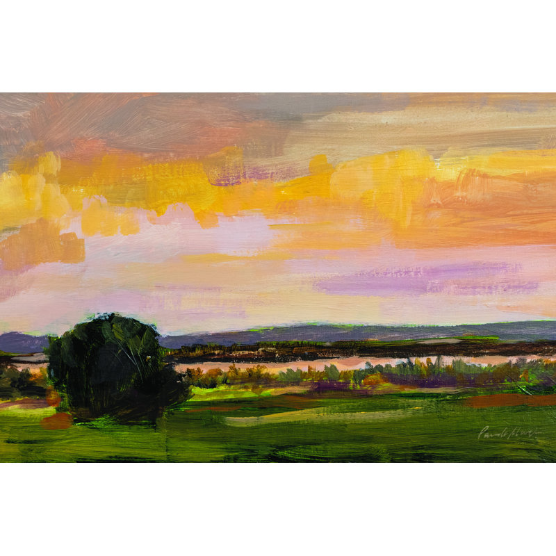 " Dusk On Mesa " Painting Print, 32" H x 48" W