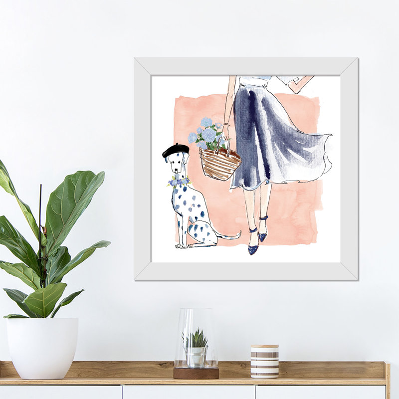 «Parisian Fashion Girl», reproduction encadrée