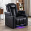 Fauteuil inclinable électrique de 35,4 po de large Airy en cuir avec port USB et porte-gobelets (ensemble de 5)