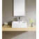 Modern Ceramic Square Vessel Bathroom Sink with Overflow