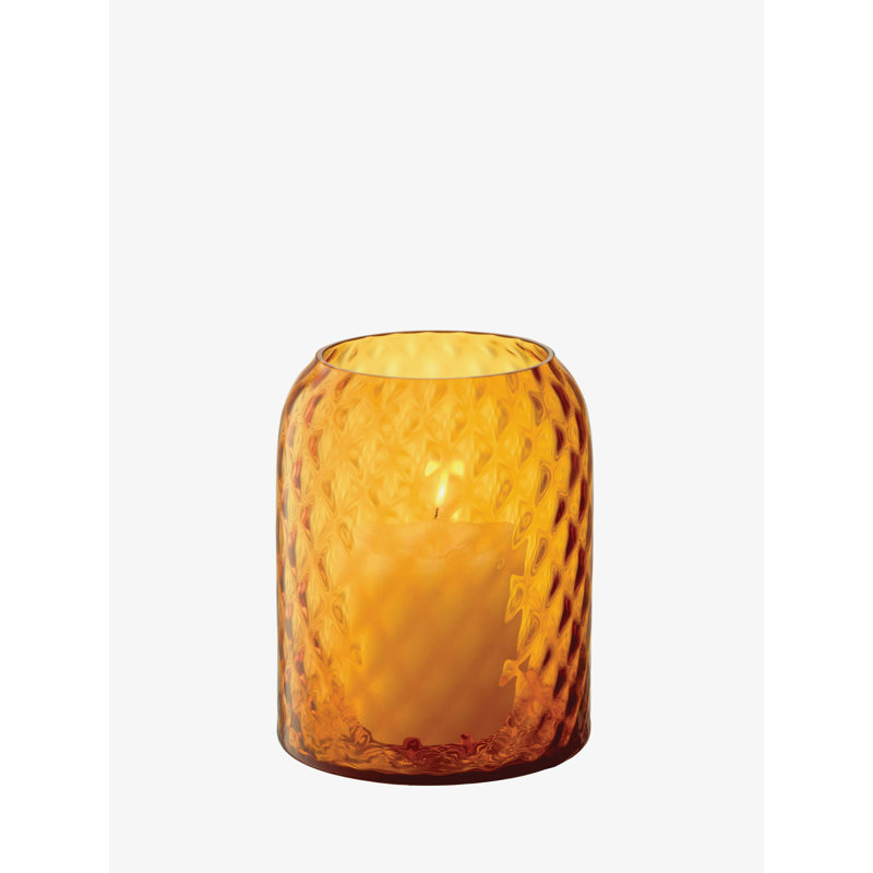Dapple Hurricane Candle Holder, Sun Amber