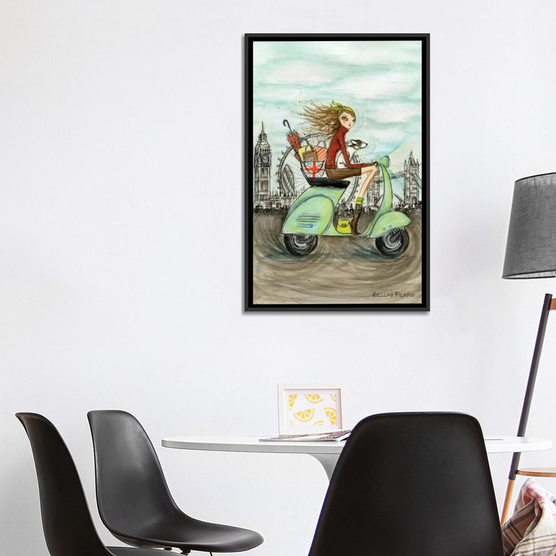 Art de londres, Toile avec cadre noir, H 26 po x l 18 po x P 1,5 po