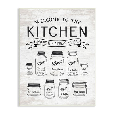 «Kitchen Where It's a Ball Pun Country Jars» par Lettered and Lined - impression