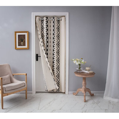 Rideaux de porte, rideaux de séparation de pièce, rideaux isolants, 1 panneau de 47 x 79 pouces, convient à une largeur de porte de 27 à 39 pouces (n'inclut pas la barre Rome, la tringle télescopique)