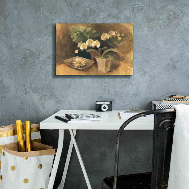 «Meditation Orchids» par Albena Hristova, art mural sur toile, H 12 po x l 18 po x P 0,75 po