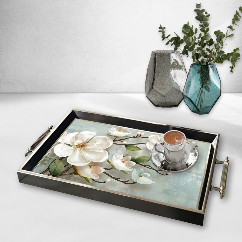Élégant plateau en verre de 19,7 po x 11,4 po x 1,4 po | Fabrication 100% verre durable | Facile à nettoyer avec un chiffon humide | Idéal pour le service, la présentation décorative et l'organisation | Ajout élégant à la décoration intérieure