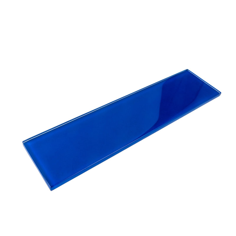 3" X 12" Glass Brick Look Subway Wall Tile, Blue