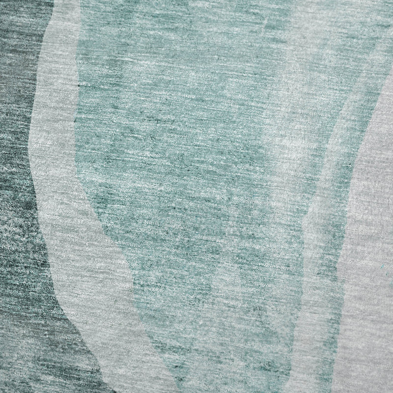 Jeté en sherpa Addison, Bleu sarcelle abstrait 3