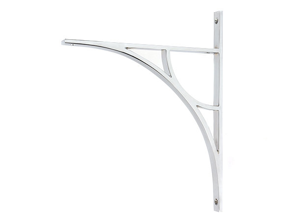 Tyne Shelf Bracket, Polished Chrome, 31.4cm H x 9.8cm W x 2cm D