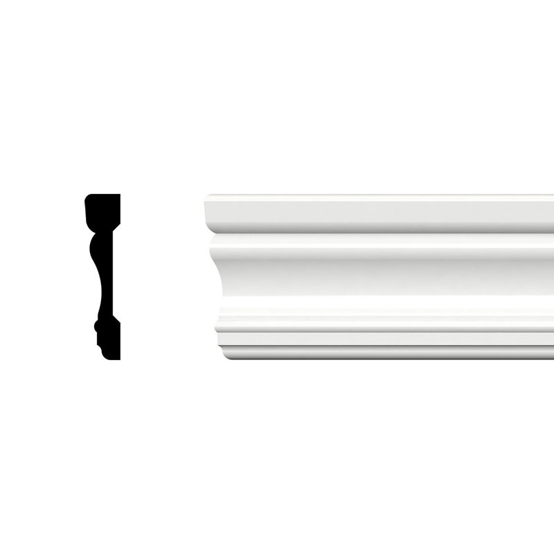 White 96" PVC Moisture Resistant Casing Moulding
