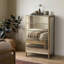 Commode haute 5 tiroirs avec miroir Antiqued